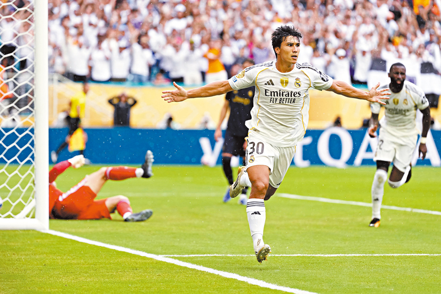 ●干沙路加西亞一箭定江山，皇馬以1:0擊敗祖雲達斯，殺入世冠盃八強。  美聯社