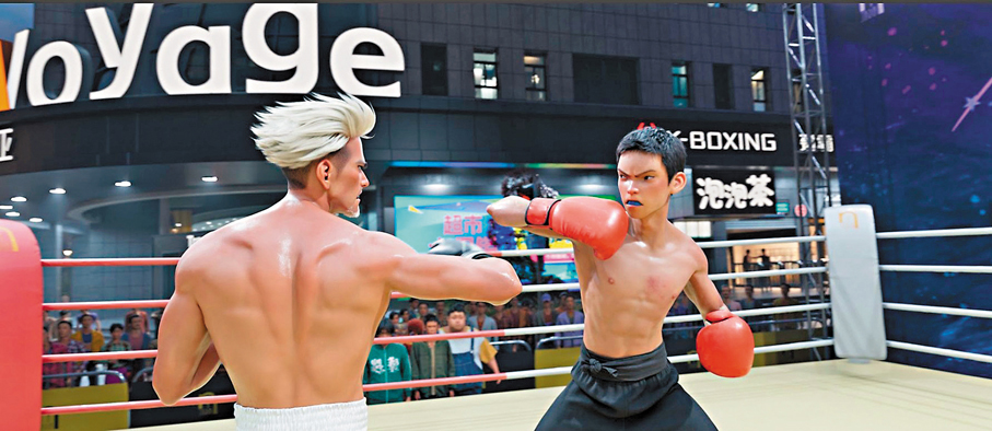 ●阿娟邊練邊打，挑戰自我。