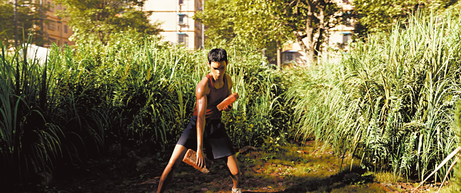 ●為了參加武術比賽，阿娟接受教練和武館老闆的特訓。