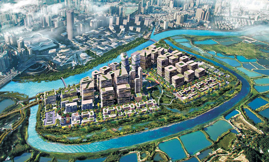 ●國開行香港分行積極支持香港創科中心建設。圖為河套合作區模擬圖。 資料圖片