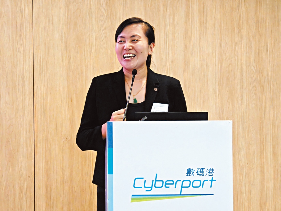 ●香港理大楊紅霞表示,GPU算力是非常重要的,團隊希望借助數碼港的算力,讓香港也有世界領先的技術。 香港文匯報實習記者黃安琪 攝