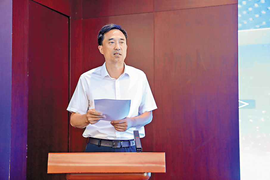 ●李廣進表示，香港是山東高速國際化戰略版圖中的重要支點。 香港文匯報山東傳真