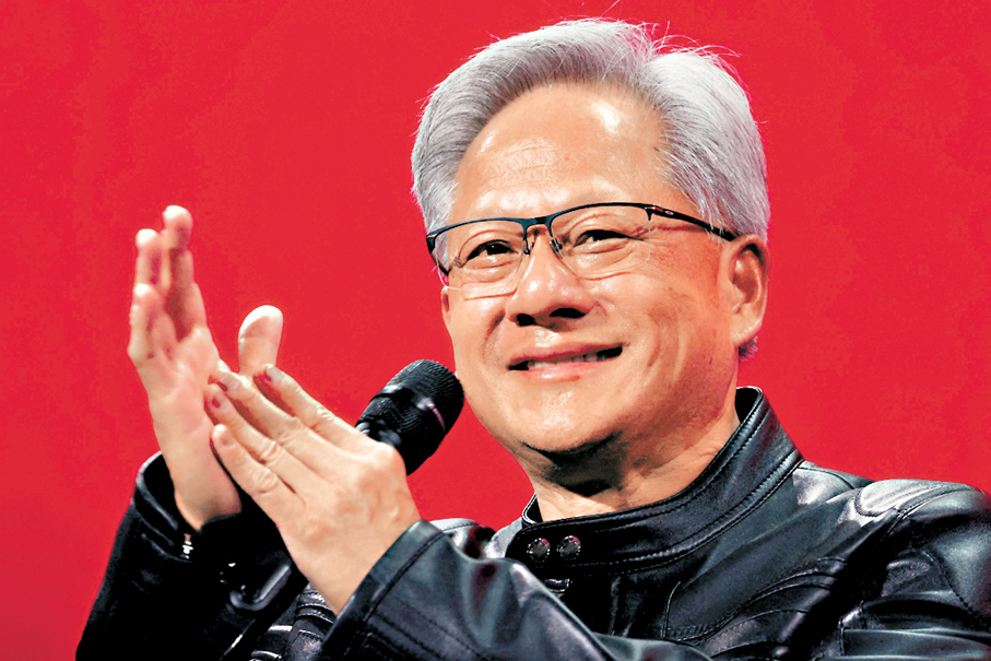 ●黃仁勳身家水漲船高。 資料圖片