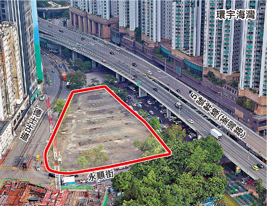 ●荃灣永順街、德士古道交界的住宅地第三季招標，可提供780個單位。 香港文匯報記者北山彥 攝
