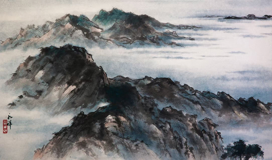 ●《雲山遠眺》