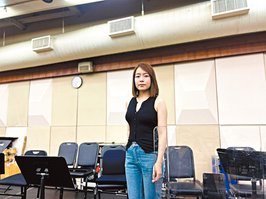 ●嗩吶演奏家劉雯雯。 記者胡茜 攝