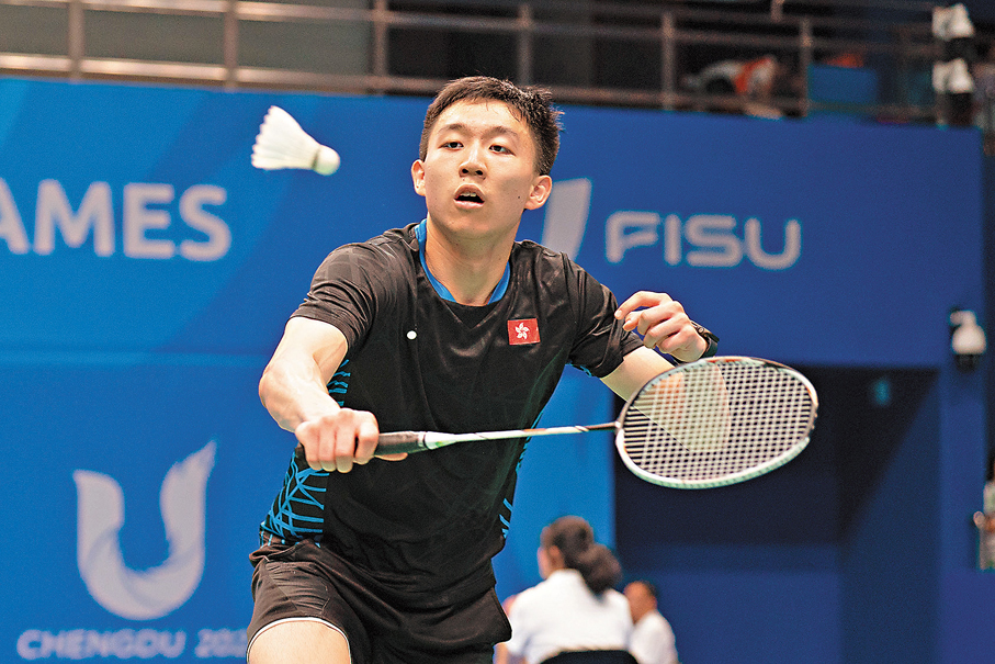 ●梁悅儀混雙拍檔高城熙，乃上屆世大運男單銅牌得主。 資料圖片