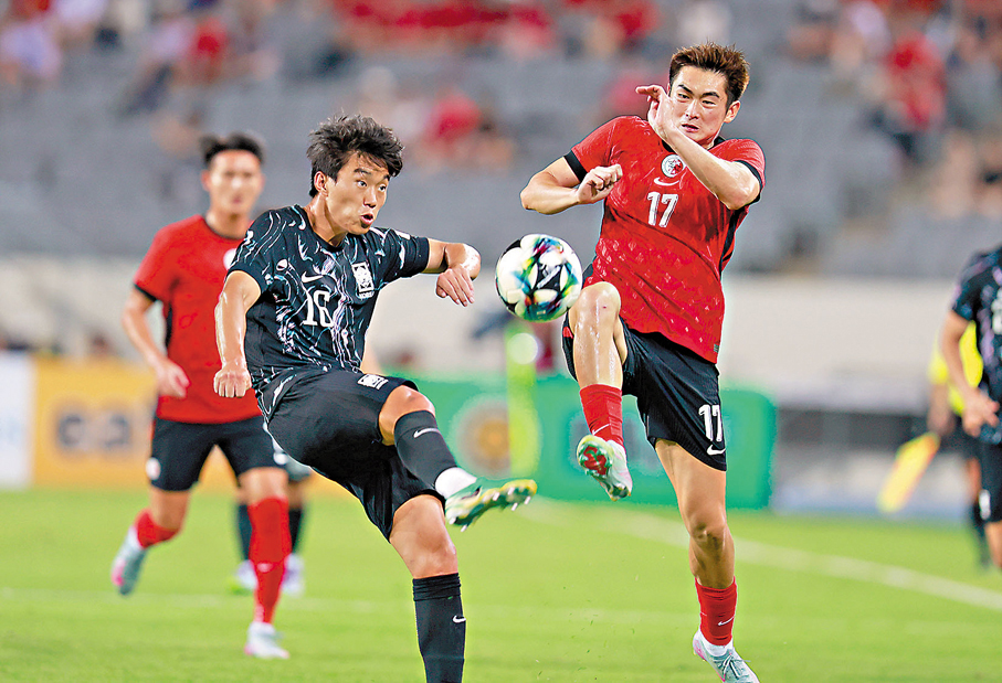 ●陳晉一（右）證實被上海申花召回。 資料圖片