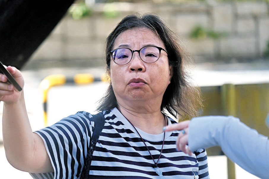 ●兆安苑居民Mary。香港文匯報記者涂穴  攝