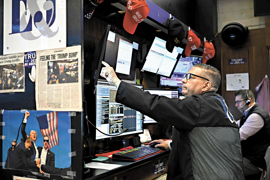 ●美聯儲主席鮑威爾去留相關消息，備受扣投資者關注，主要原因是關乎貨幣政策的轉變。圖為紐約證券交易所。 資料圖片