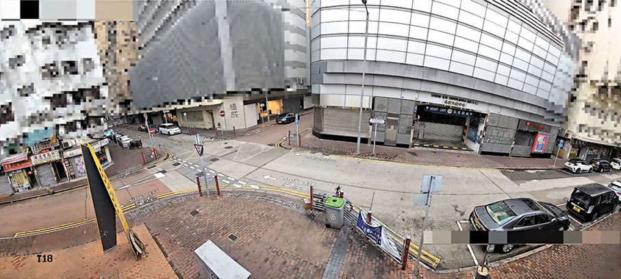 ●警方會運用數碼屏蔽技術做影像處理，將銳眼鏡頭拍攝到的私人地方遮蓋。警方圖片