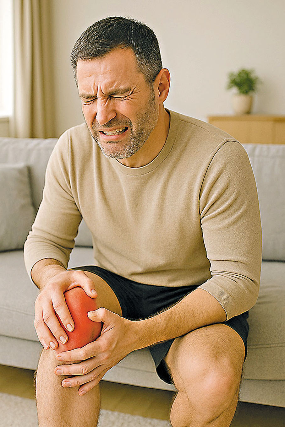 ●痛風的疼痛可以十分劇烈。