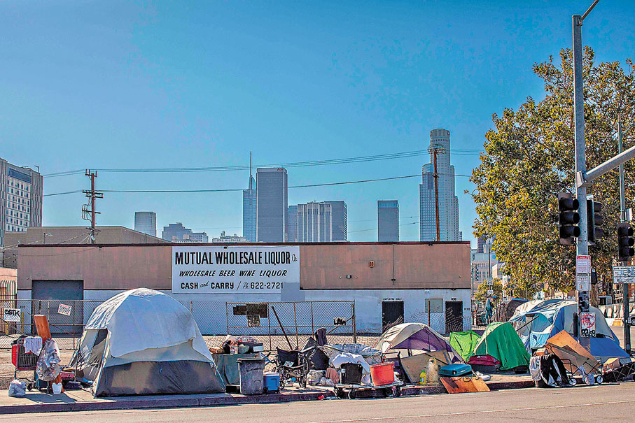 ●加州共有多達18.7萬名無家者，佔全美無家者人數的24%。 法新社