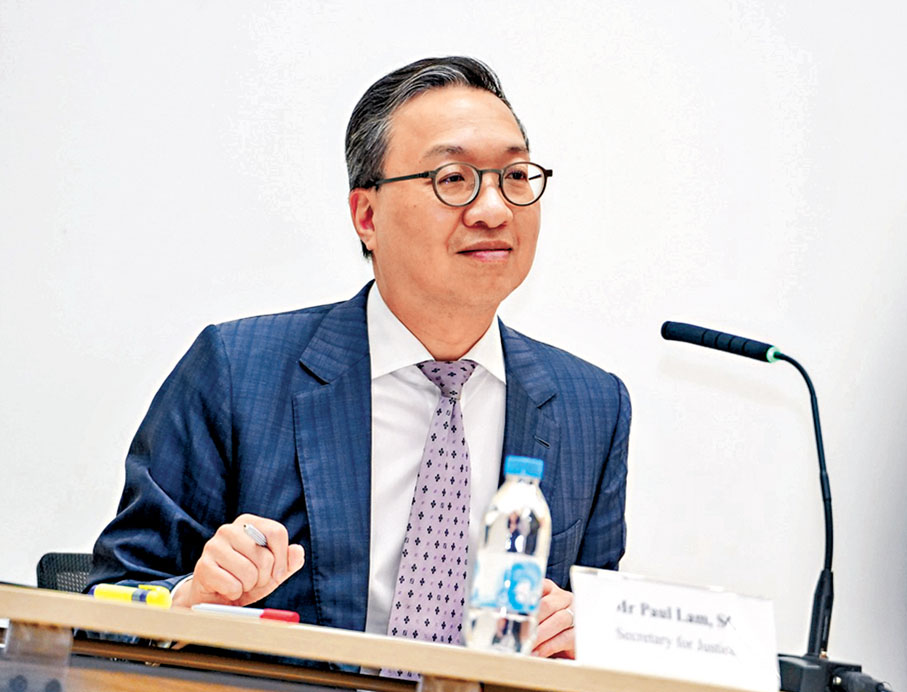 ●林定國指過去一年，律政司在六大重點工作範疇取得成果。 林定國Fb圖片