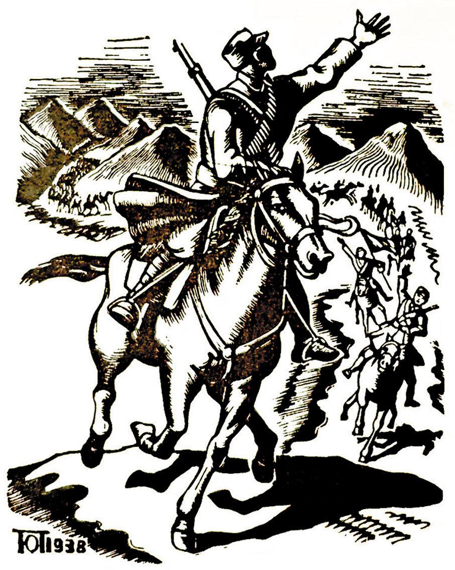 ●梁永泰《戰鬥中的鐵騎》　作者供圖