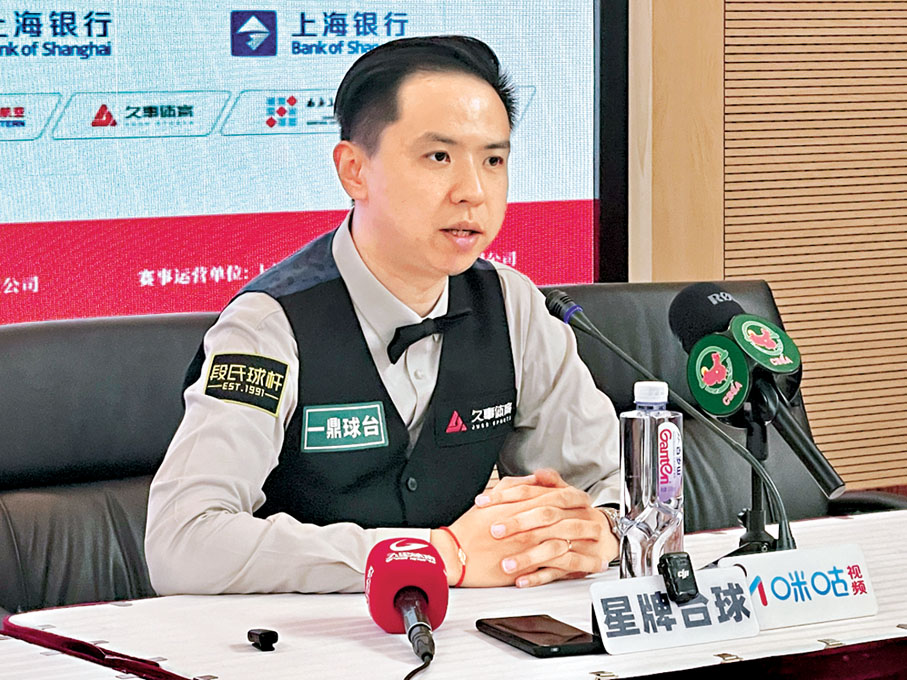 ●肖國棟無緣晉級。 香港文匯報記者夏微  攝