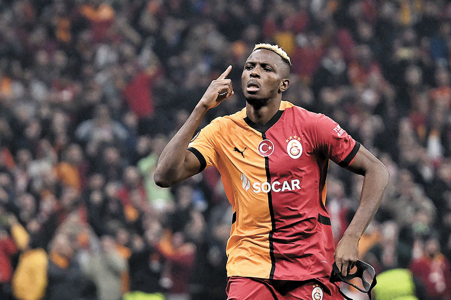 ●奧森漢上季外借加拉塔沙雷時表現出色。 資料圖片