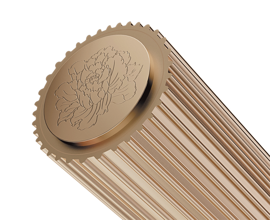 ●底部為牡丹紋印，寓意在祖國的托舉之下，大灣區團結一心，同心綻放，走向繁榮。