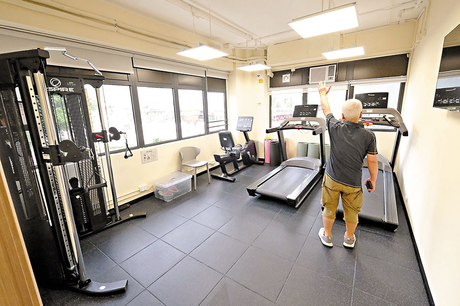 ●土瓜灣社區客廳設健身房。香港文匯報記者涂穴  攝