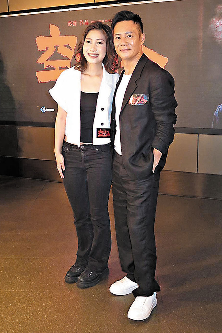 ●張兆輝主演的電影昨晚舉行首映禮，其女兒張卓姿擔任大會司儀。  阿祖 攝