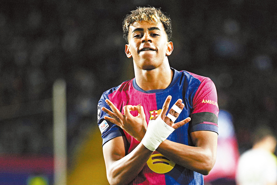 ●巴塞隆拿的耶馬與迪比利均成為金球獎熱門人選。 資料圖片