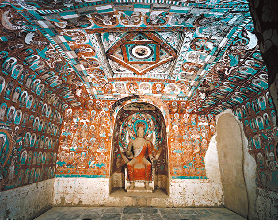 ●敦煌莫高窟第272窟是一個獨特又充滿神秘色彩的佛國藝術空間。 作者供圖