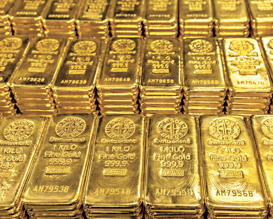 ●瑞士門德里西奧金條。 路透社