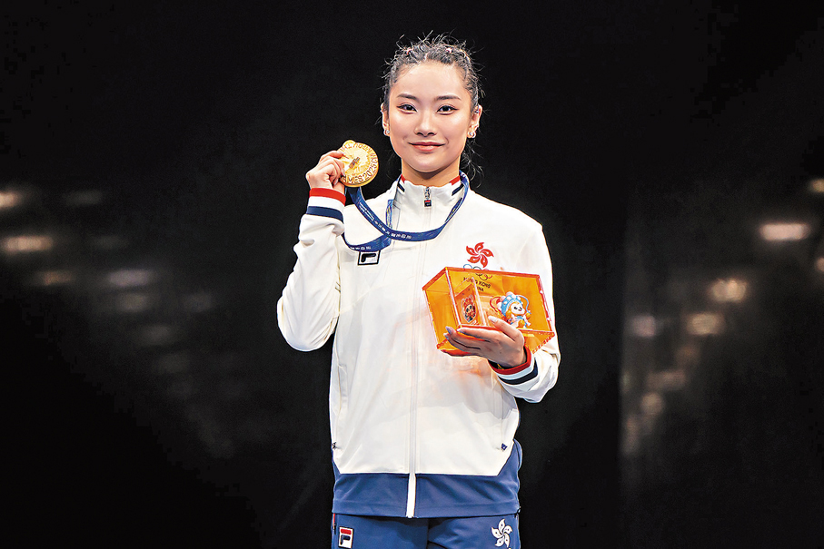 ●沈曉榆奪港隊第三金。港協暨奧委會圖片