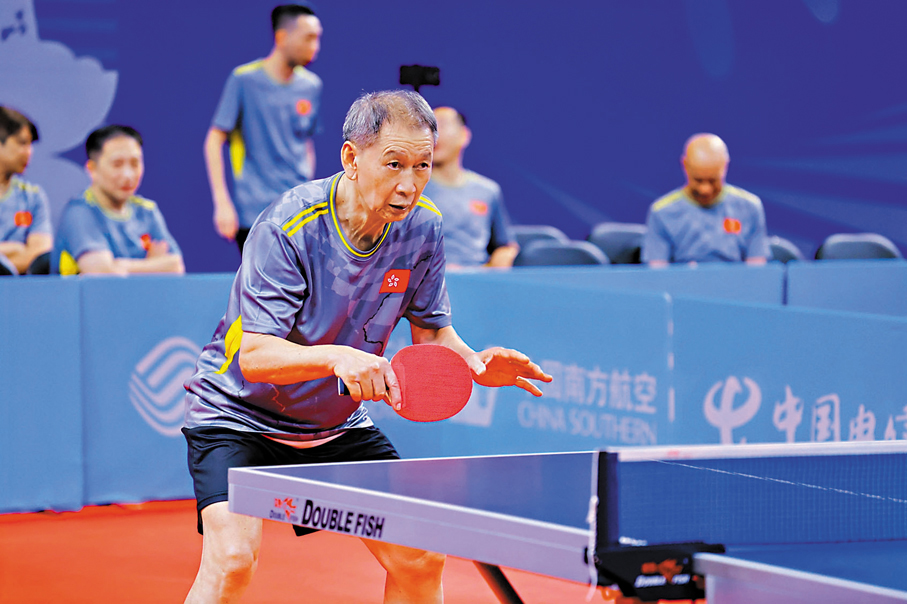 ●81歲的港隊隊員張耀釗。香港文匯報記者劉華欣 攝