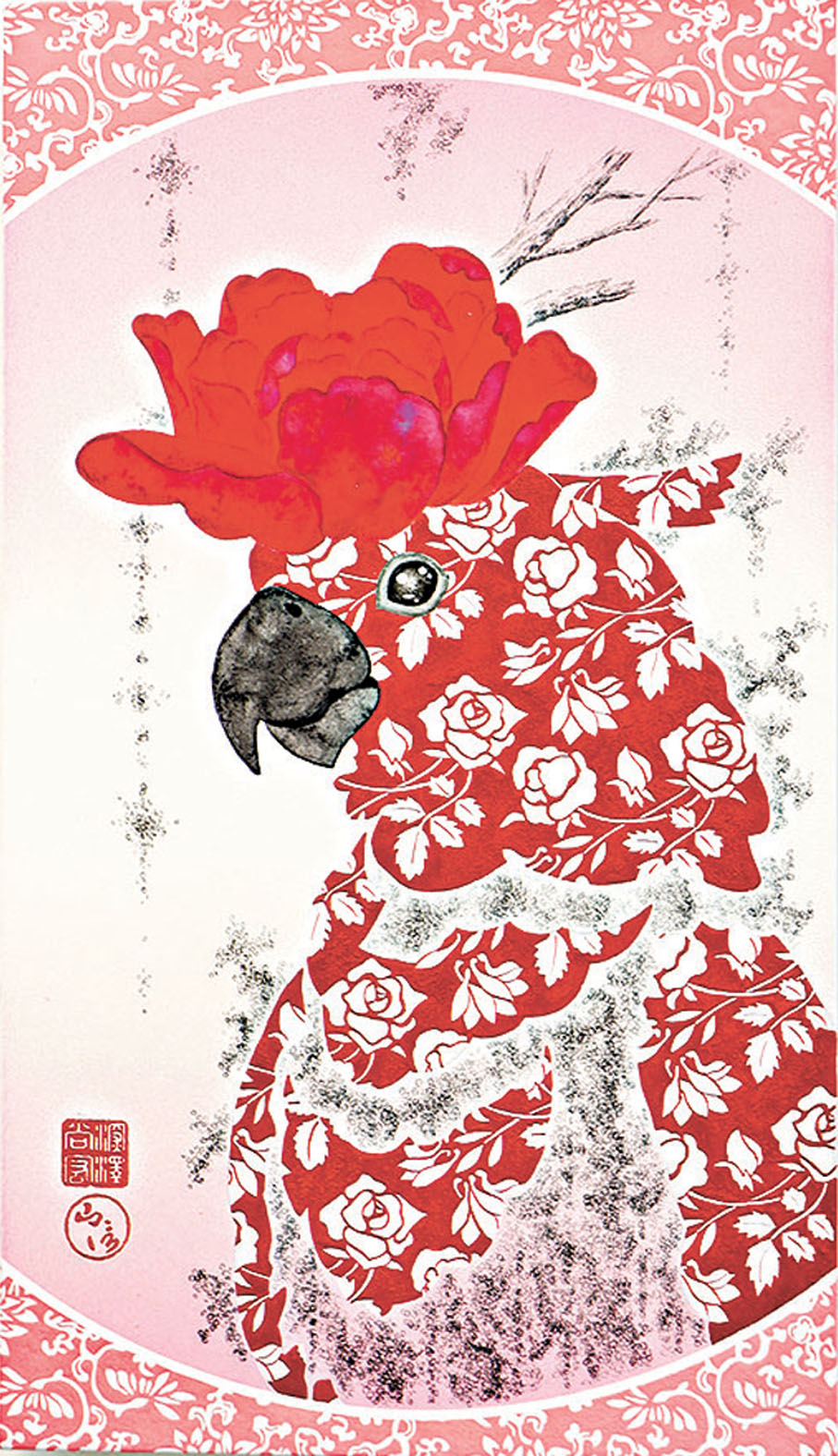 ●深沢尚宏《Rose and Parrot》