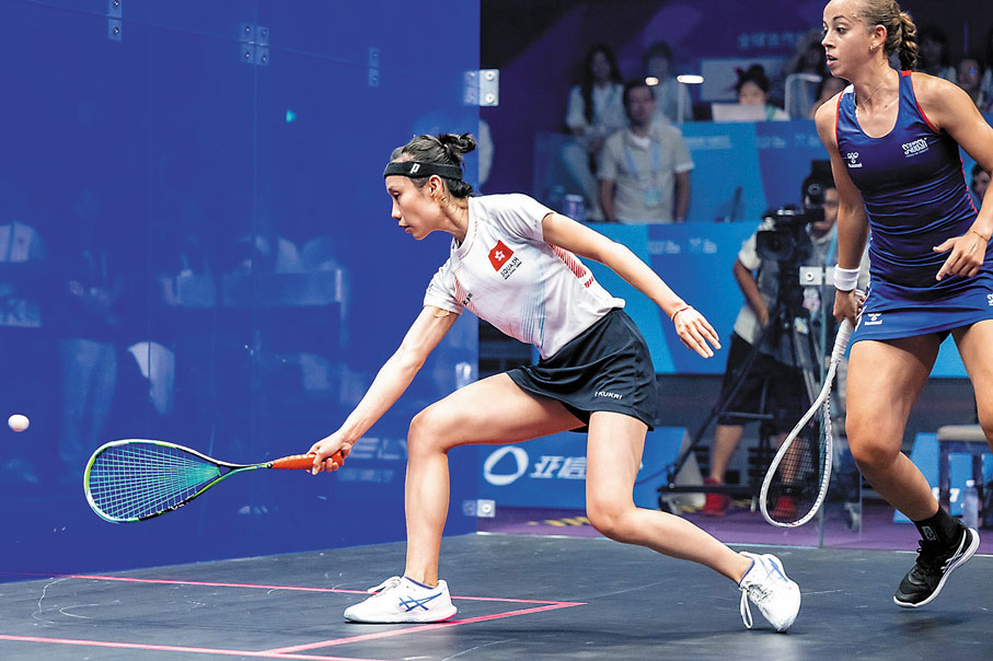 ●何子樂（左）未能晉級決賽。港協暨奧委會圖片