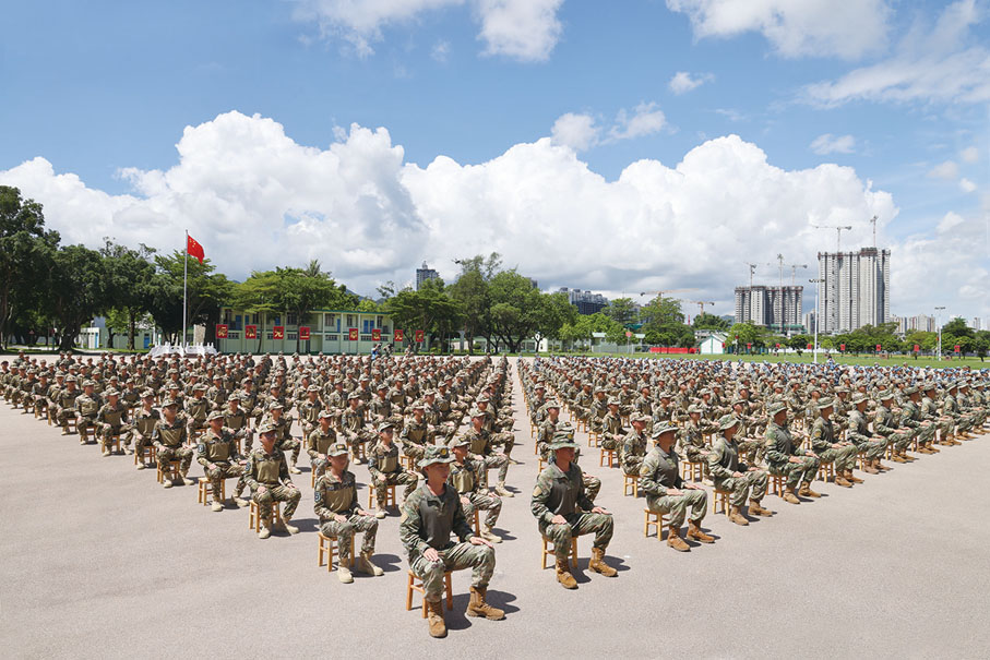 ●為期10天訓練完結，學員參與閉營典禮。