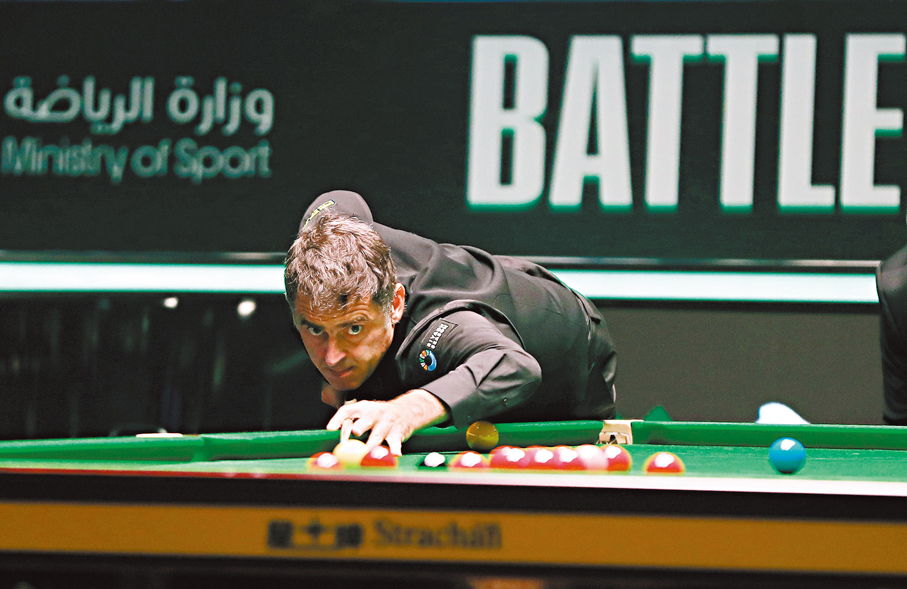 ●奧蘇利雲表現神勇，成功晉級沙特大師賽決賽。 新華社