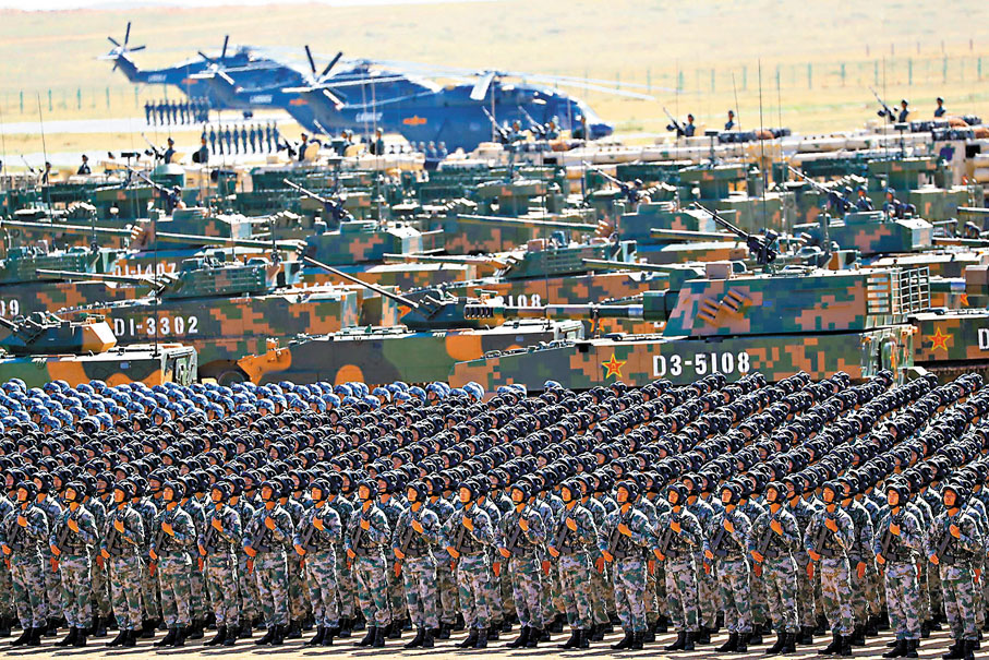 ●2017年,慶祝中國人民解放軍建軍90周年閱兵在位於內蒙古的朱日和訓練基地舉行。