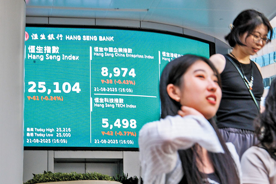 ●港股基金今年累積升幅達26.2%。 中新社