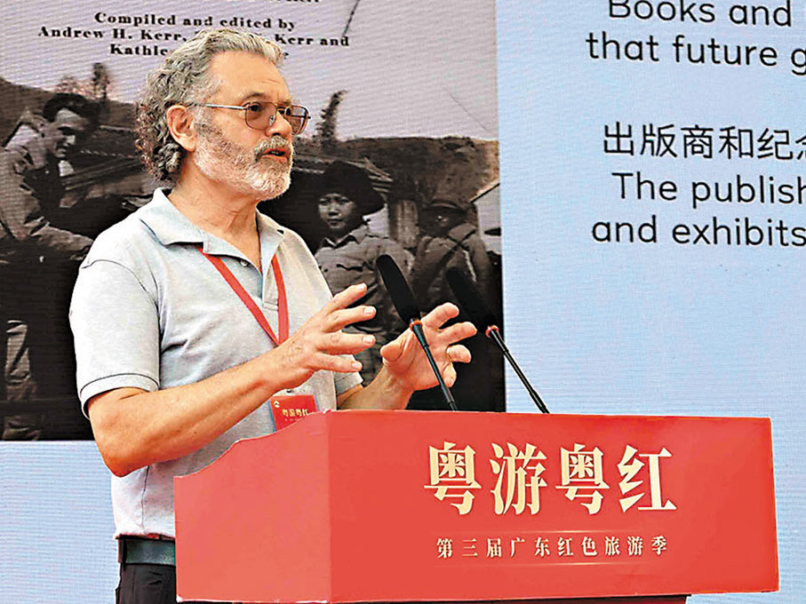 ●援華美軍飛行員克爾中尉的次子戴維·克爾 香港文匯報記者帥誠 攝