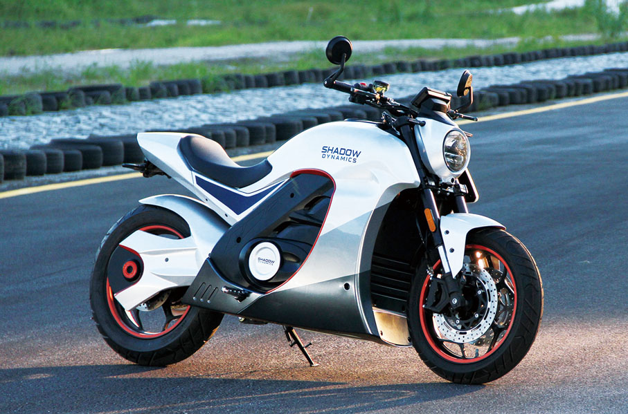 ●香港首個電動摩托車品牌Shadow Dynamics推出的S01高性能電動摩托車。