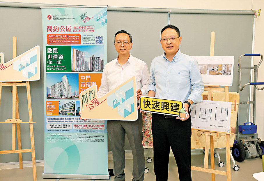 ●戴尚誠強調，彩興路項目的建築細節如此高效，全因房屋局及建築署人員的共同努力。香港文匯報記者郭木又  攝