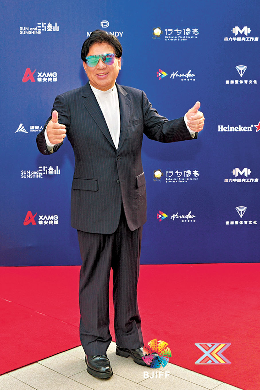 ●朱時茂為雄安未來影像電影季點讚。   官方供圖