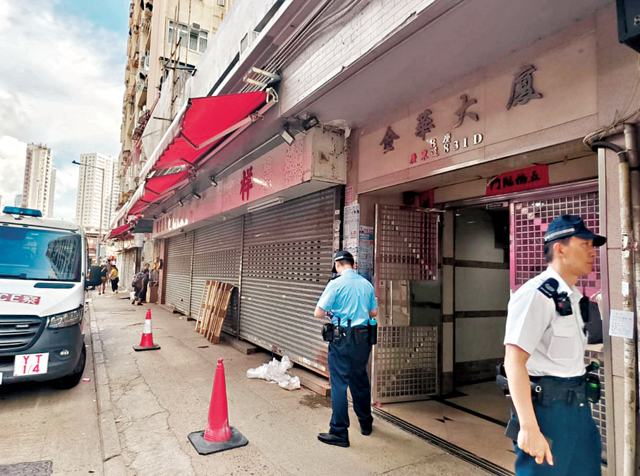 ●現場為廣東道金華大廈。香港文匯報記者鄺福強  攝