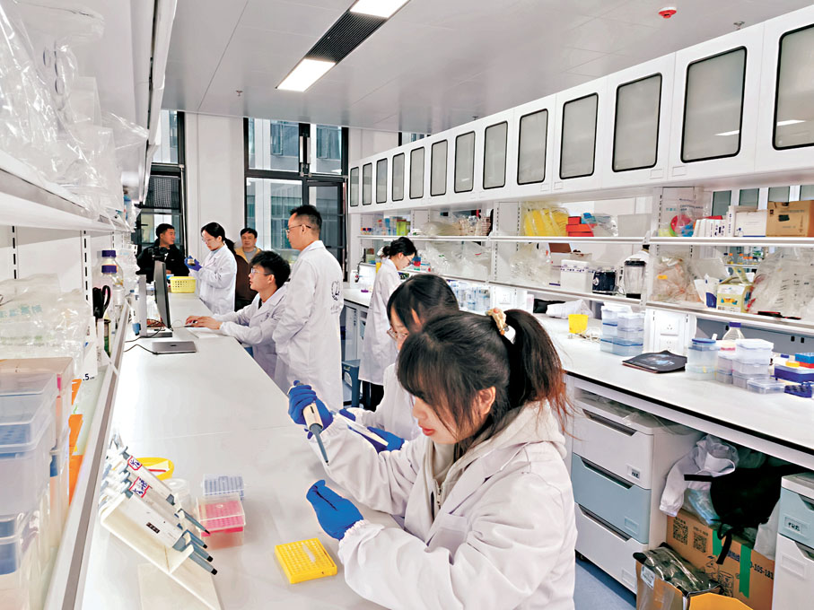 ●嶽麓山實驗室研究人員正在作業。
