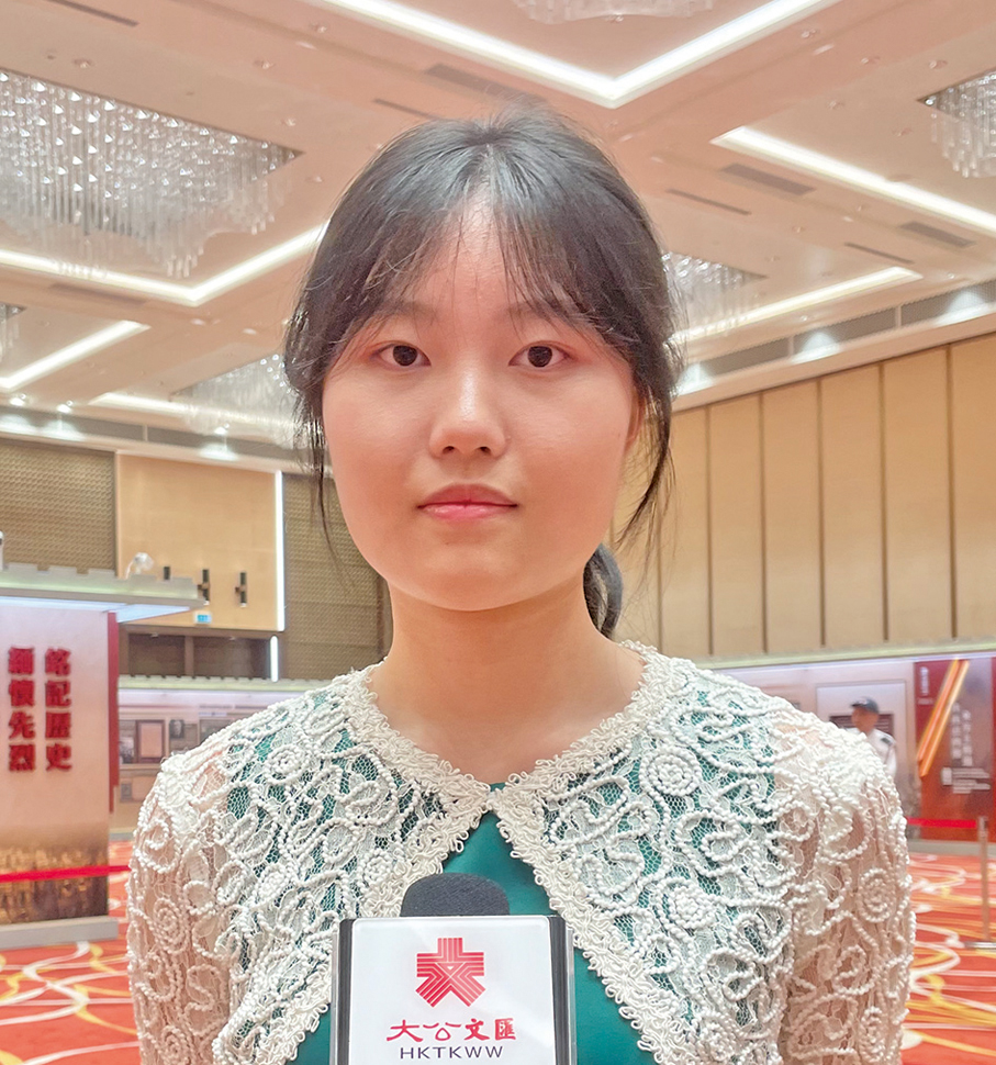 ●廖同學:抗戰歷史激勵着新一代青少年為未來奮發前行。