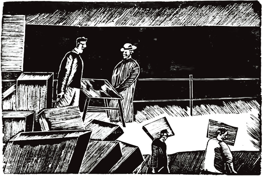 ●劉峴作品《怒吼吧中國之六》(1934年) 受訪者供圖