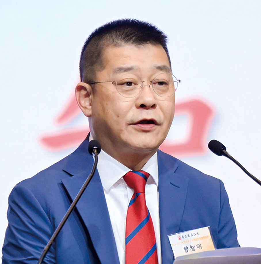 ●香港客屬總會執行主席曾智明致辭。