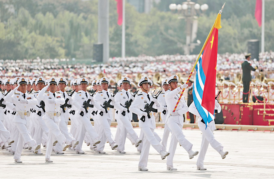 【海軍方隊】這次閱兵隊伍中平均年齡最小的方（梯）隊