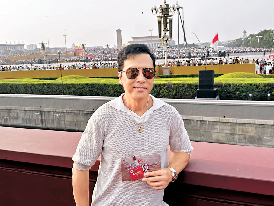 ●甄子丹難掩激動之情。   香港文匯報記者蘇玉潤  攝