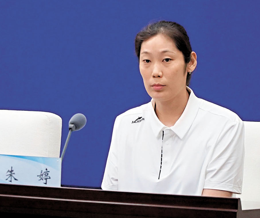 ●朱婷期待以公益形象大使身份，與孩子分享打排球的樂趣。 香港文匯報記者劉蕊  攝