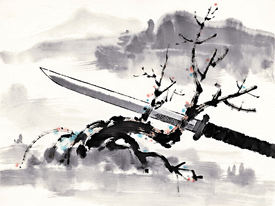 ●兒時隨便折根樹枝就能當劍使。AI繪圖