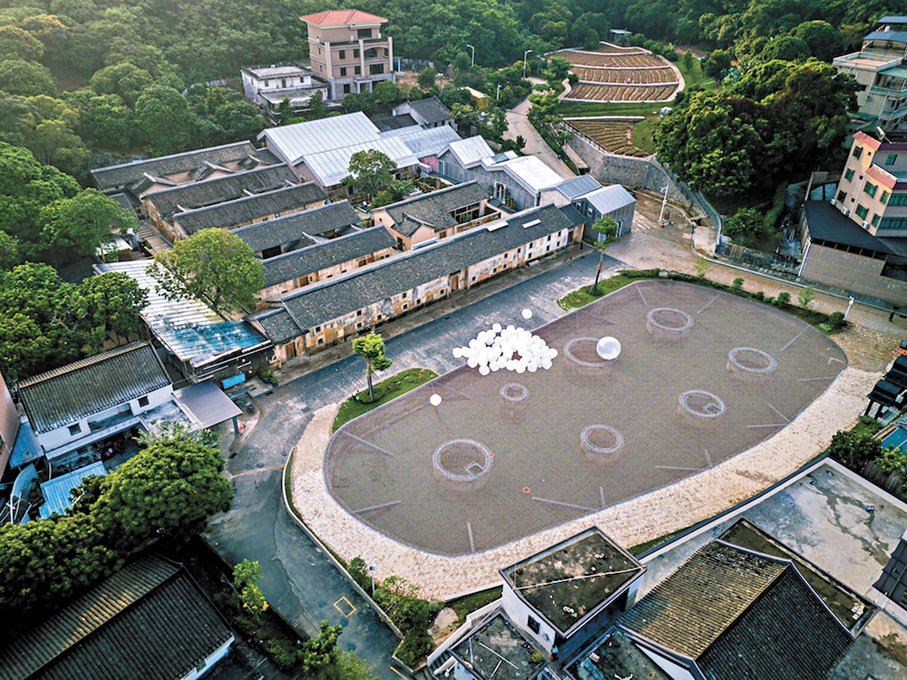 ●如今的龍馬社守月塘「軟廣場」全貌。 香港文匯報深圳傳真