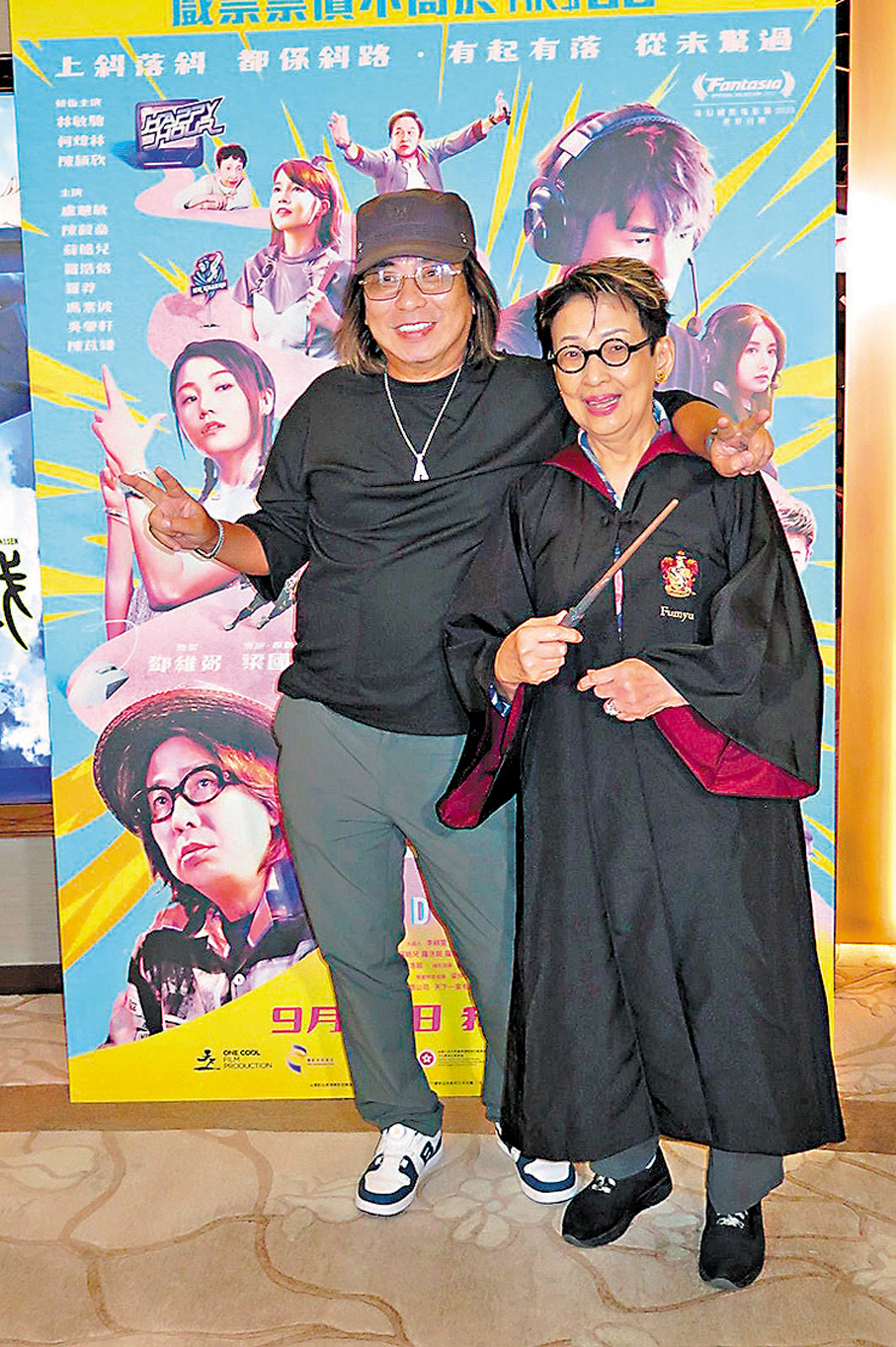 ●林敏驄和馮素波宣傳《觸電》。 香港文匯報記者阿祖 攝